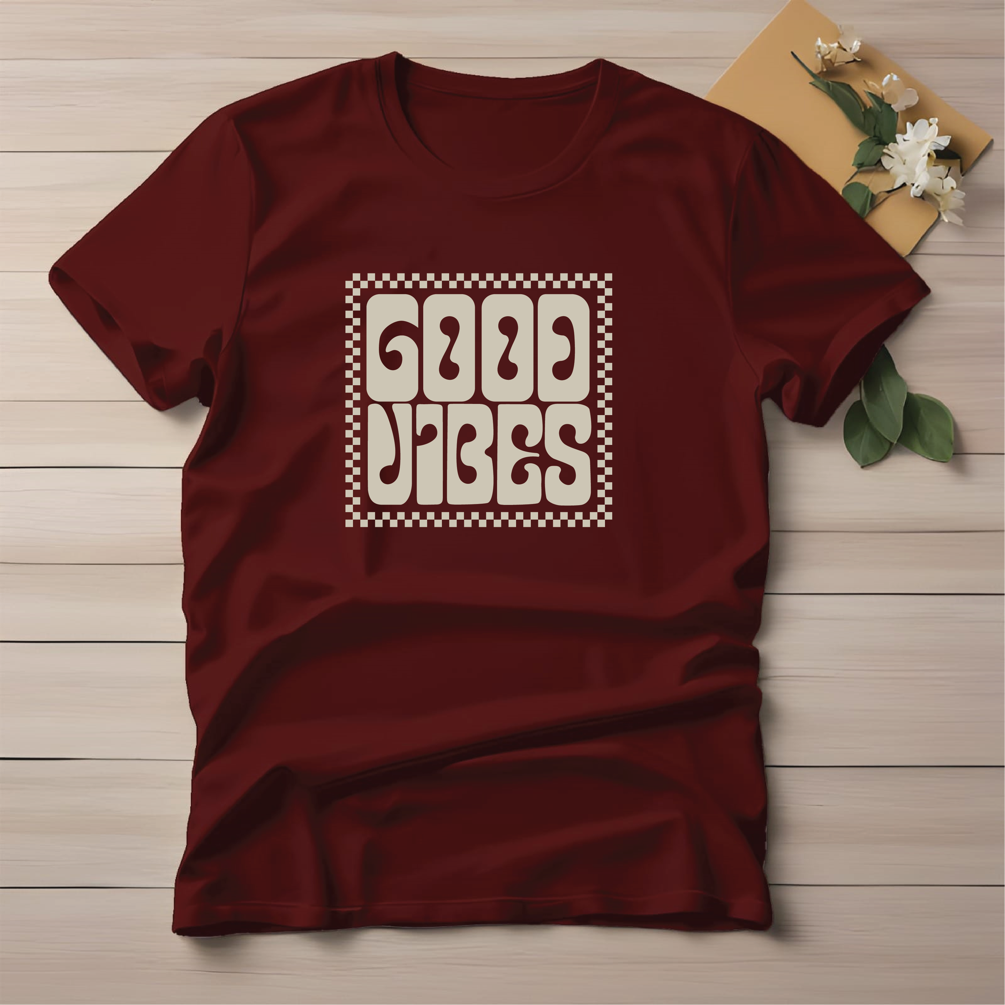 Half Sleeve t-shirt print Good Vibes
