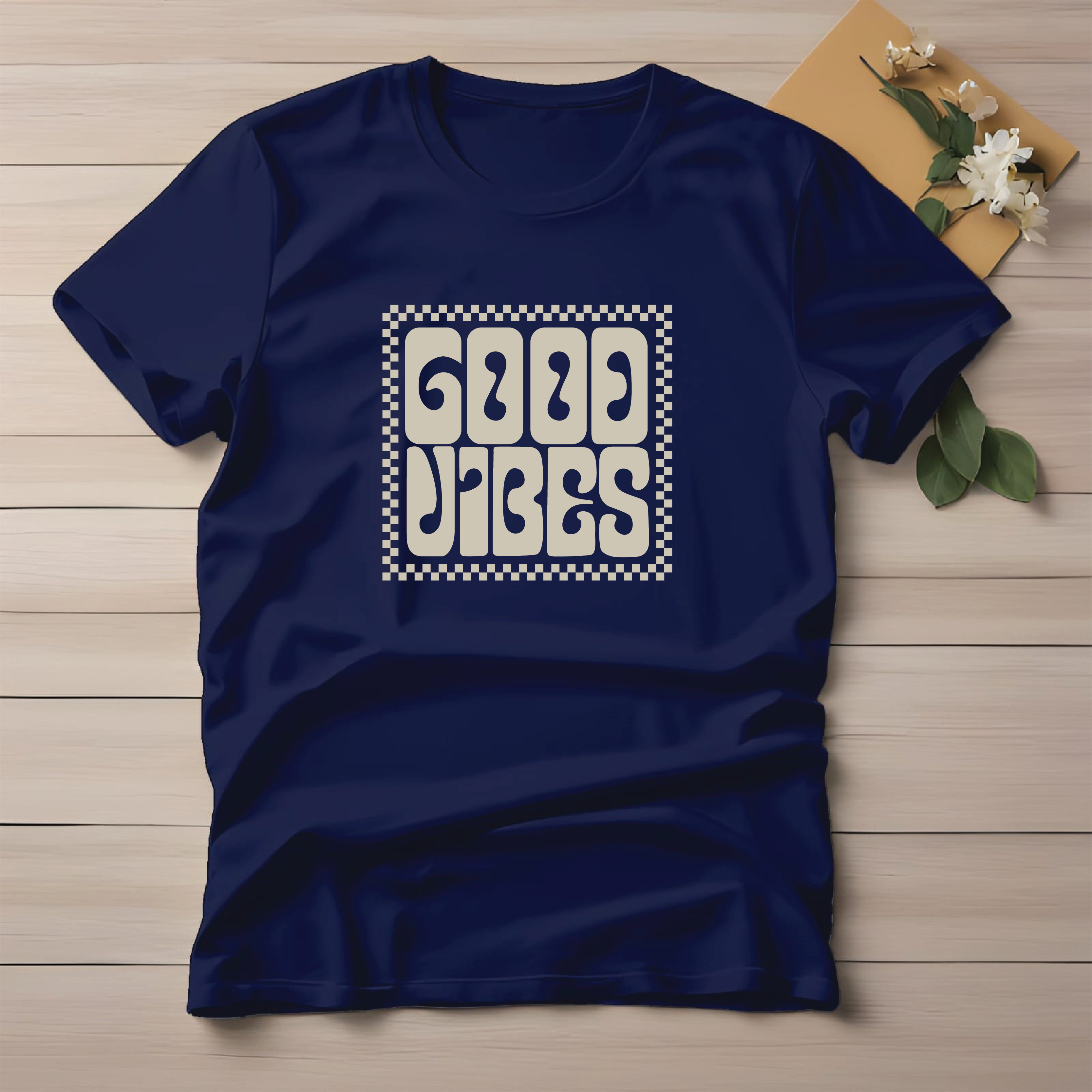 Half Sleeve t-shirt print Good Vibes