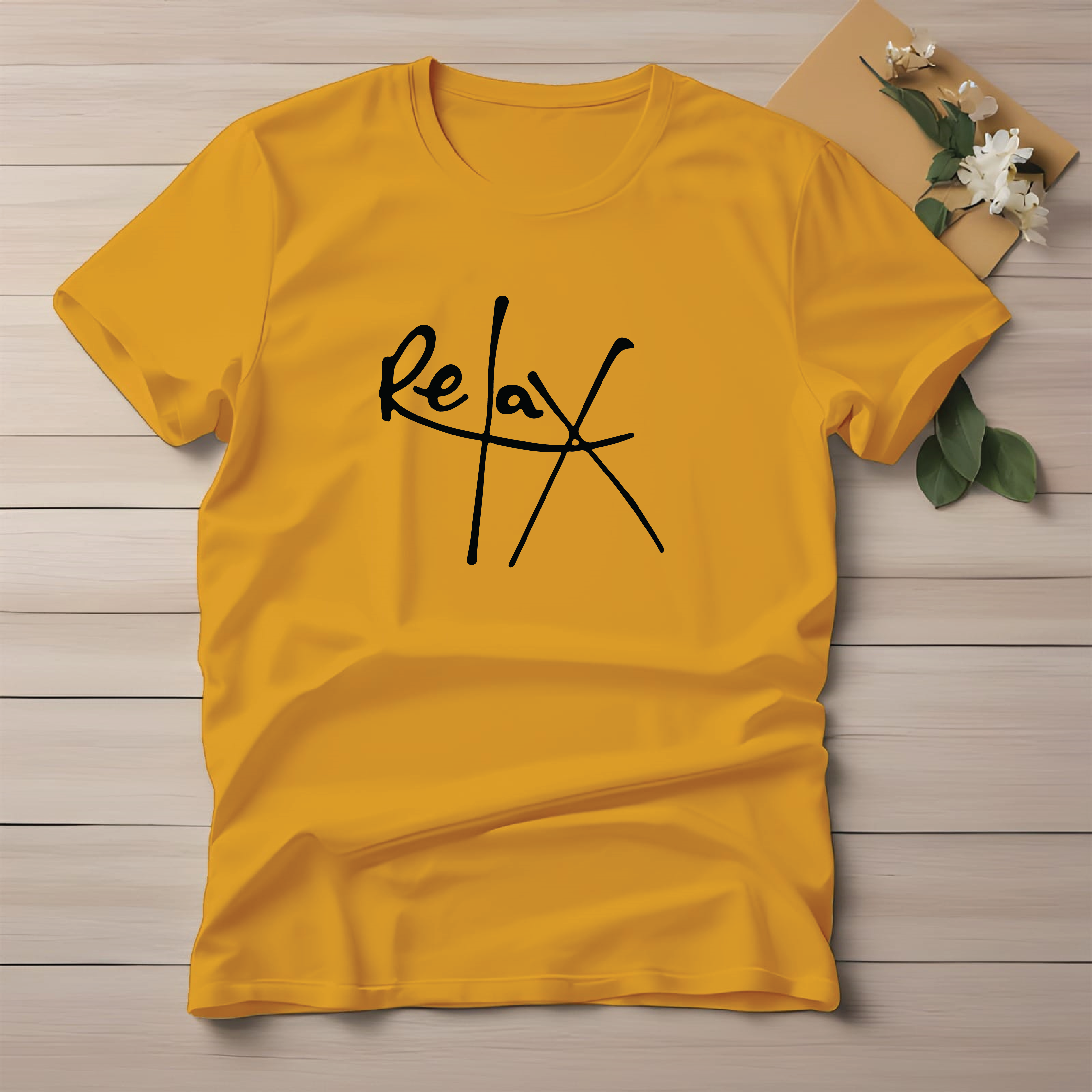 Half Sleeve t-shirt print Relax