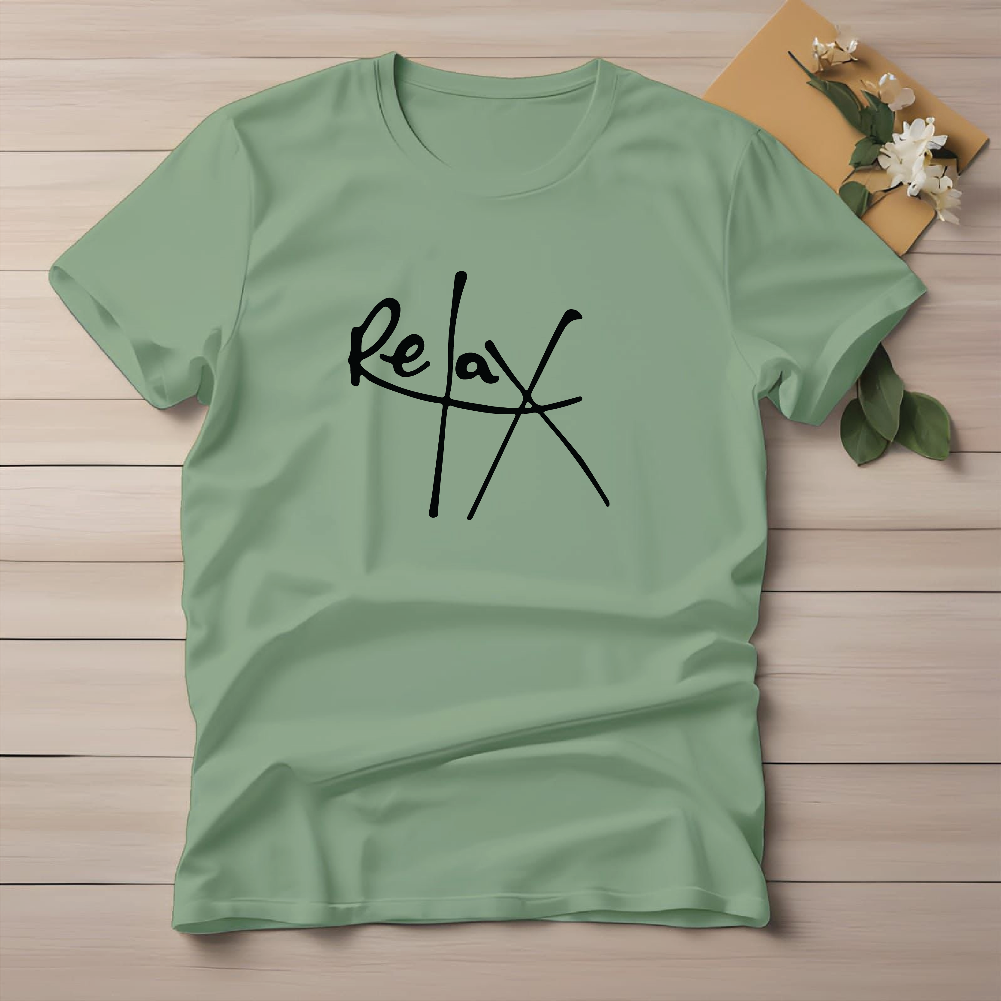 Half Sleeve t-shirt print Relax