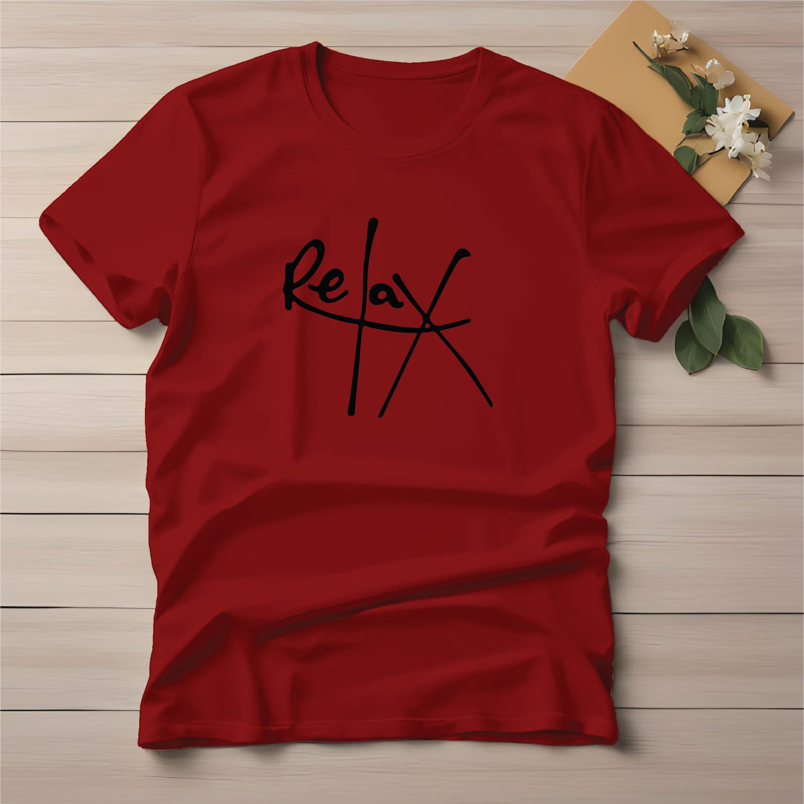 Half Sleeve t-shirt print Relax