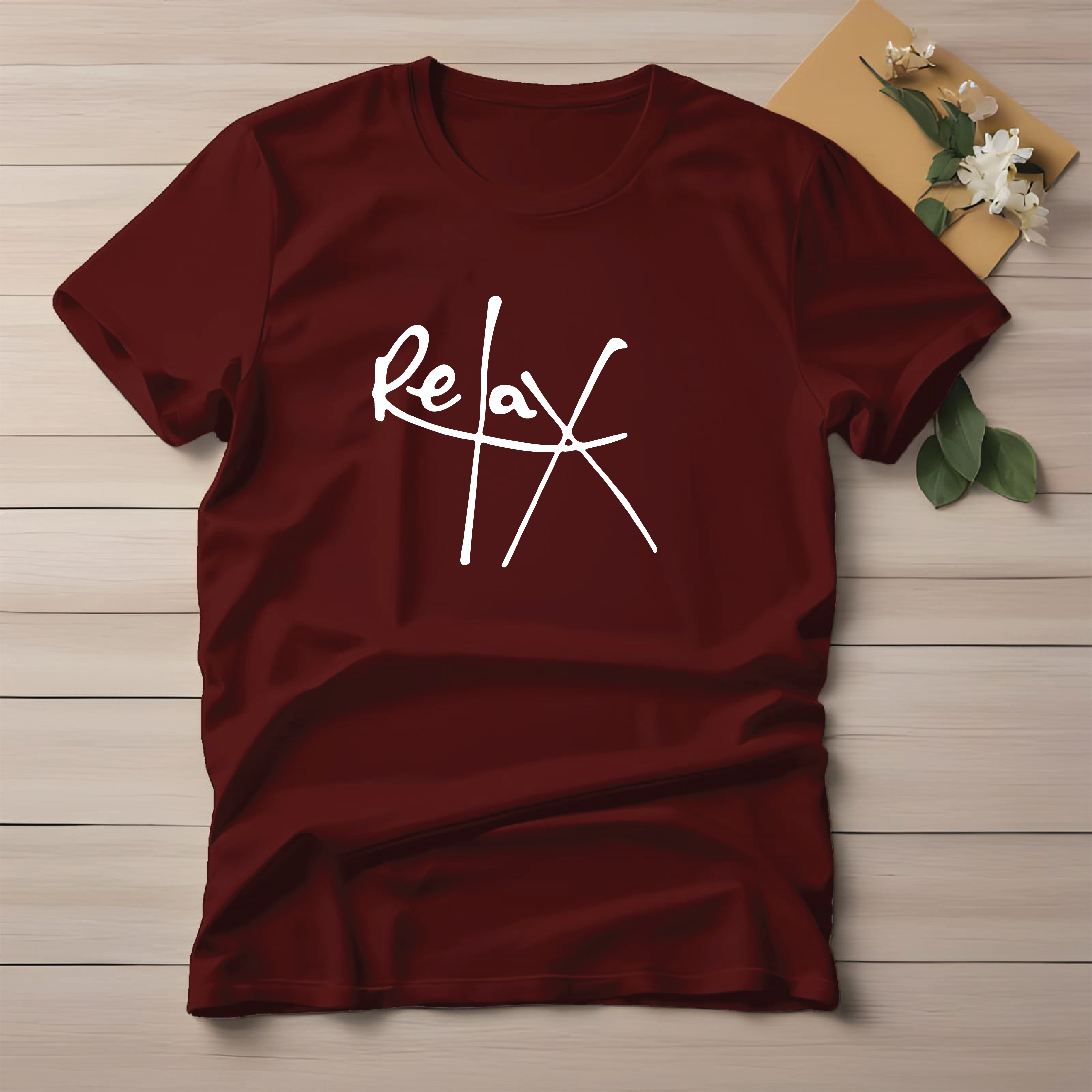 Half Sleeve t-shirt print Relax