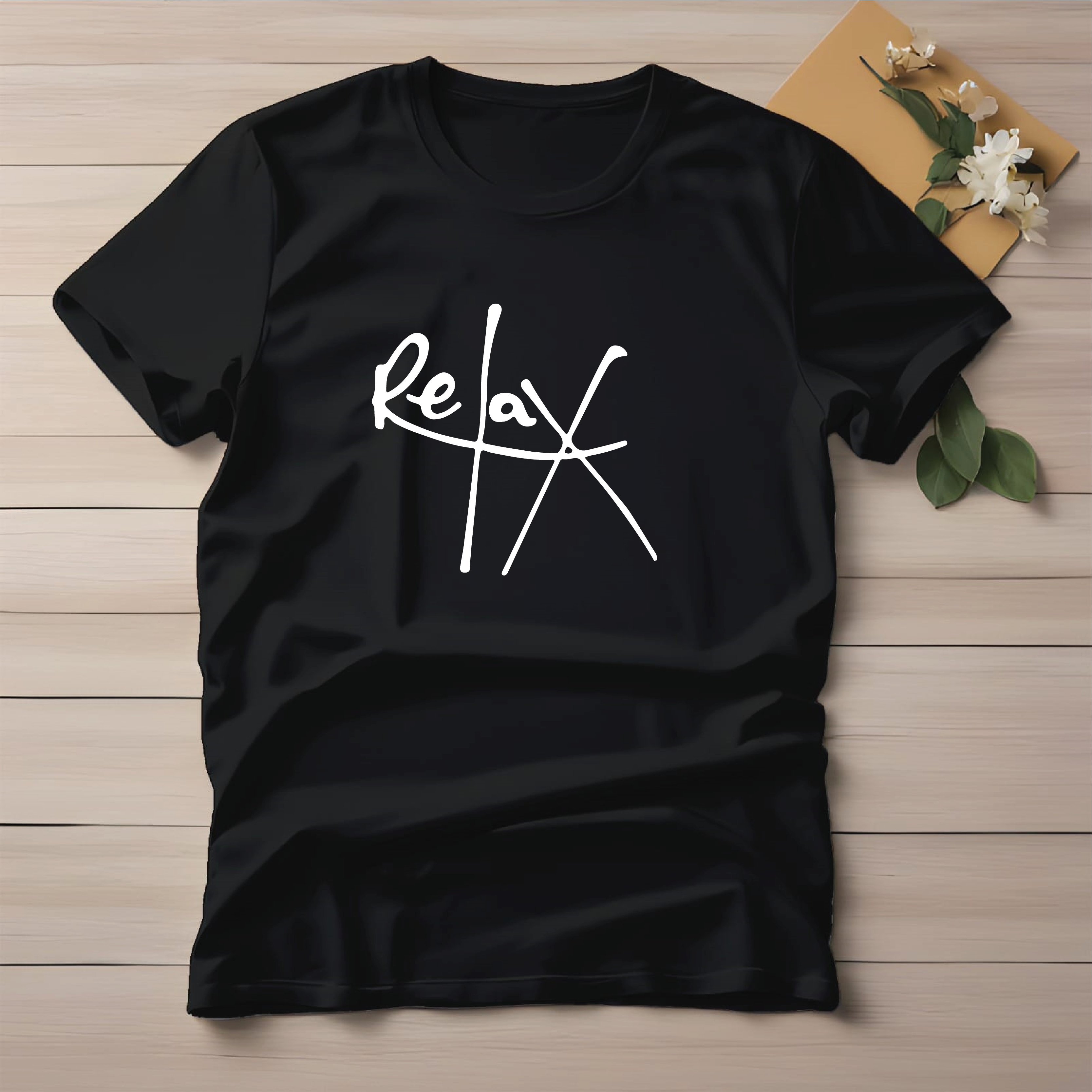 Half Sleeve t-shirt print Relax