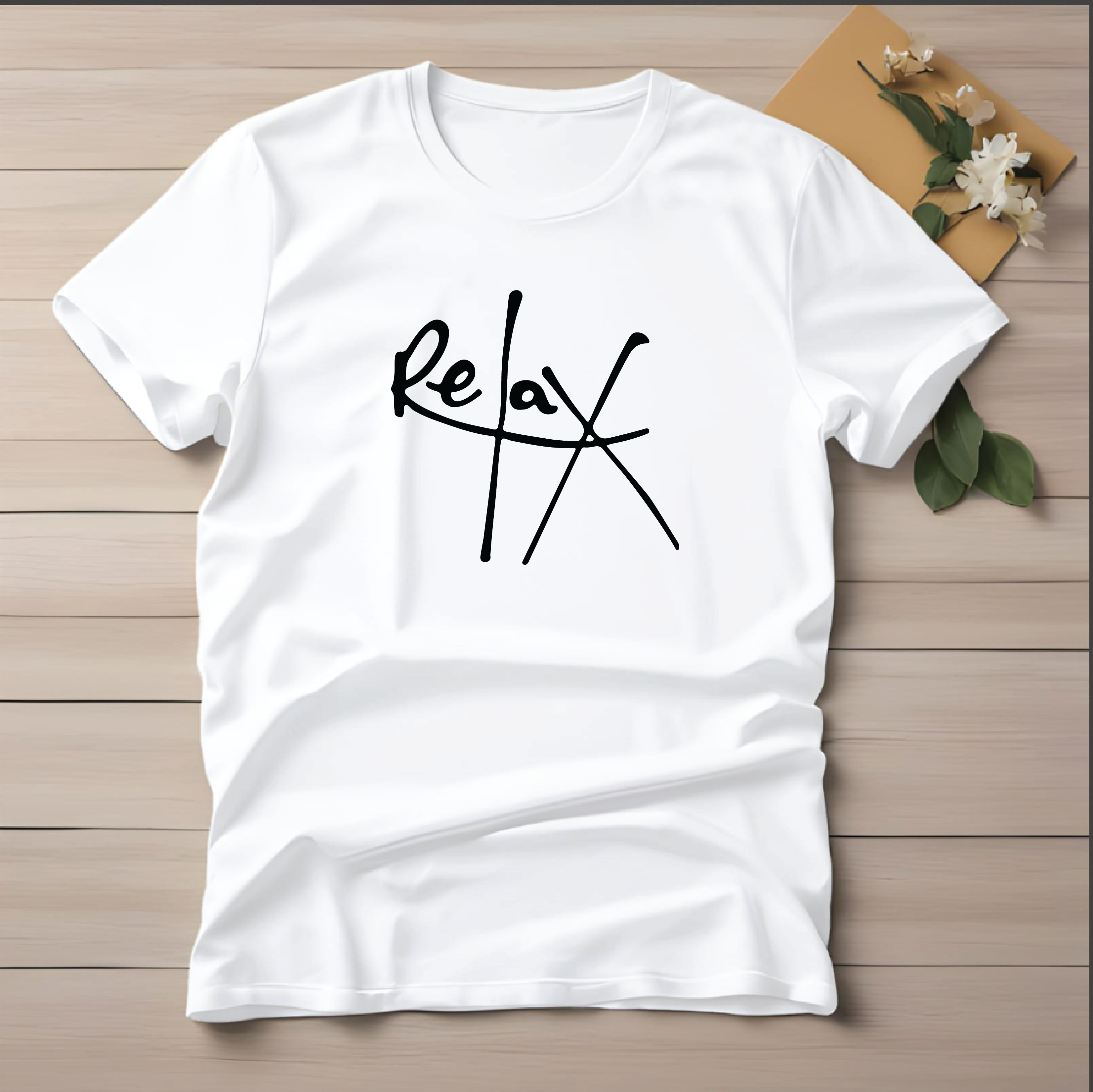 Half Sleeve t-shirt print Relax