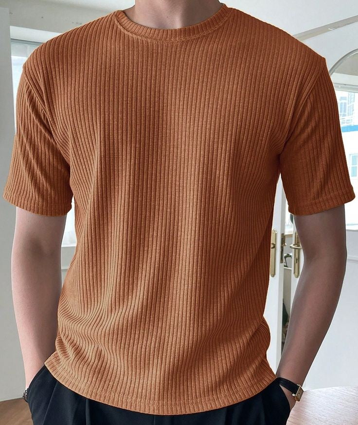 Rib T-Shirt Bronze