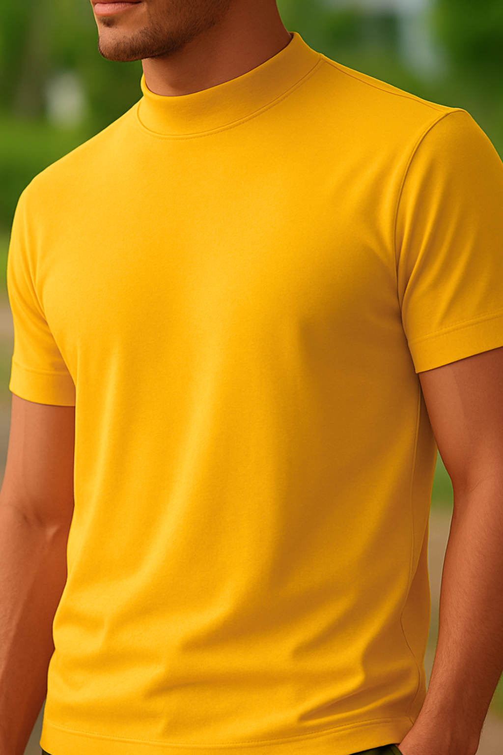 High Neck Yellow Solid Premium