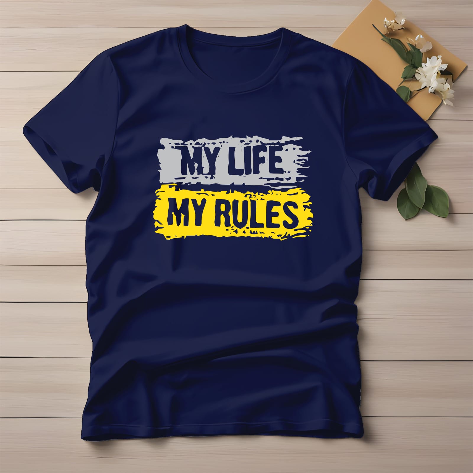 Half Sleeve t-shirt print MY LIFE MY RULES