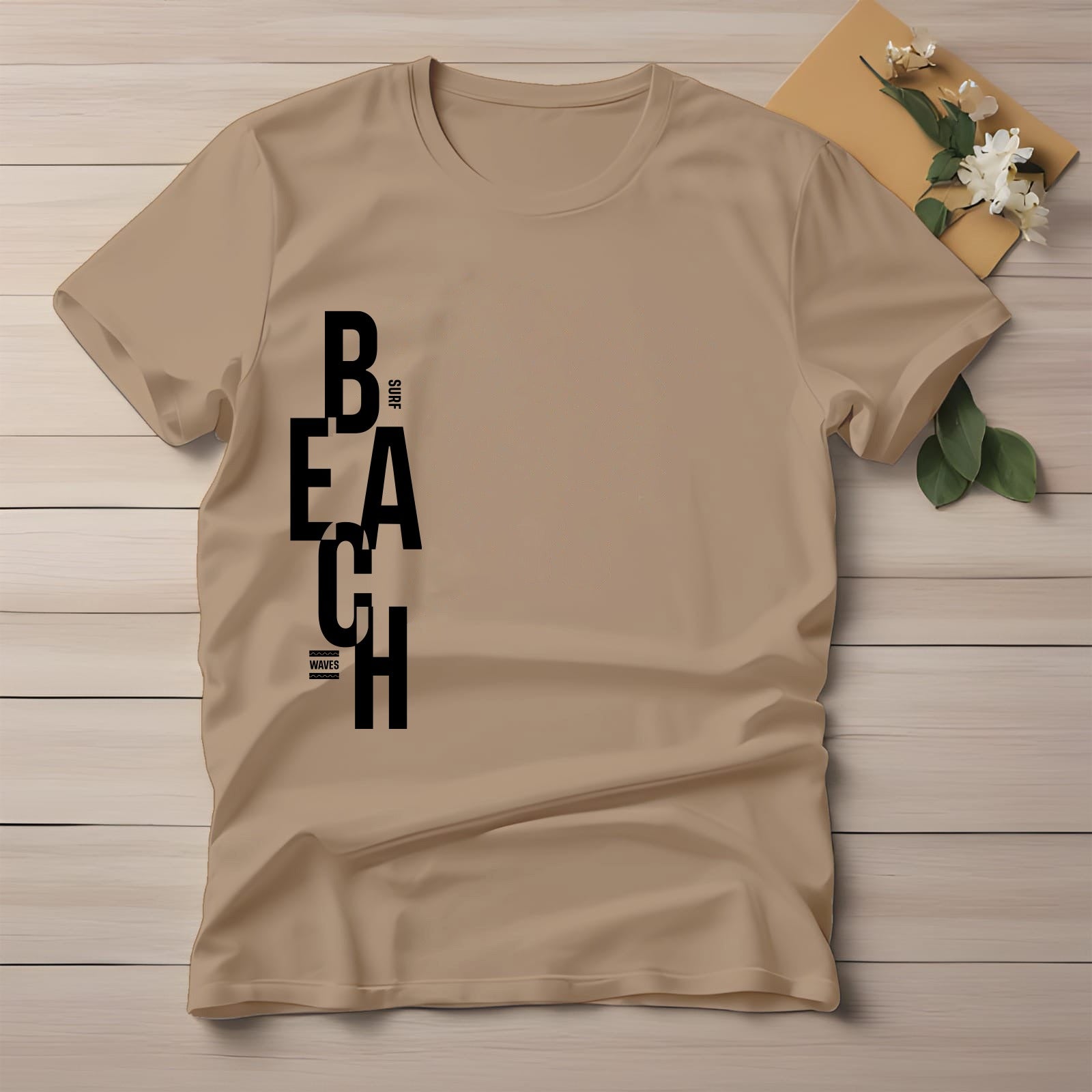 Half Sleeve t-shirt print BEACH