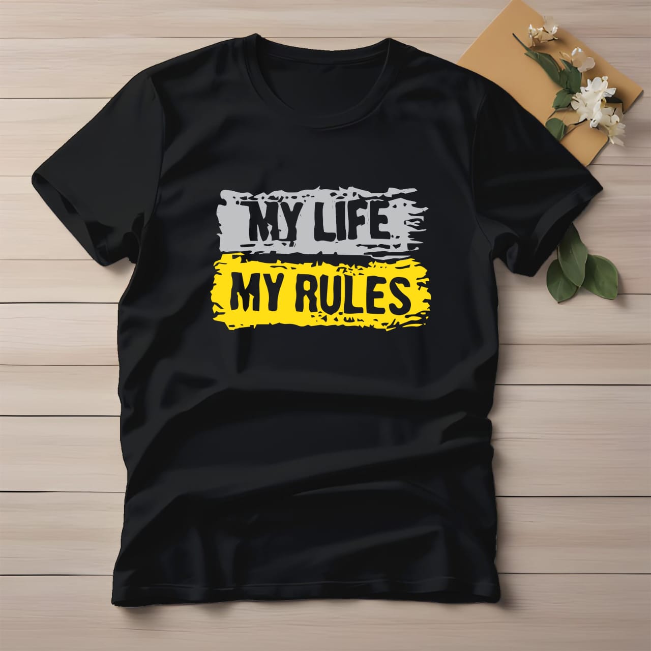 Half Sleeve t-shirt print MY LIFE MY RULES