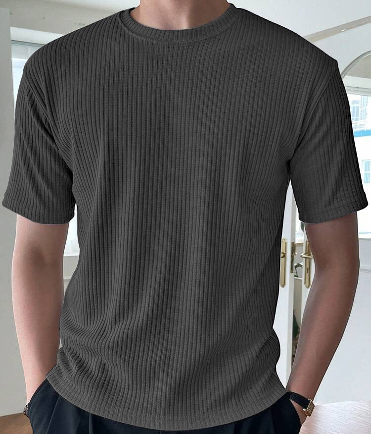 Rib T-Shirt Dark Grey