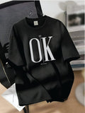 Drop Shoulder T-shirt Print it's ok