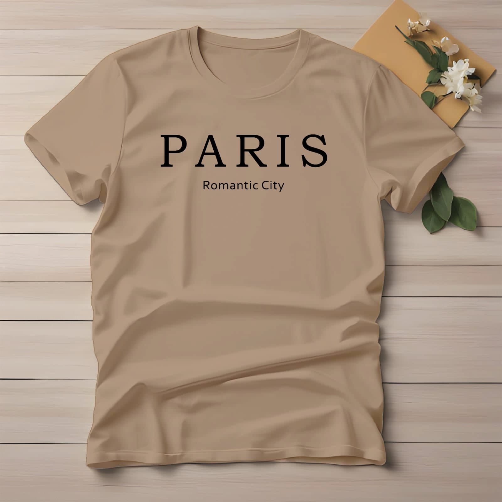 Half Sleeve t-shirt print PARIS romantic city