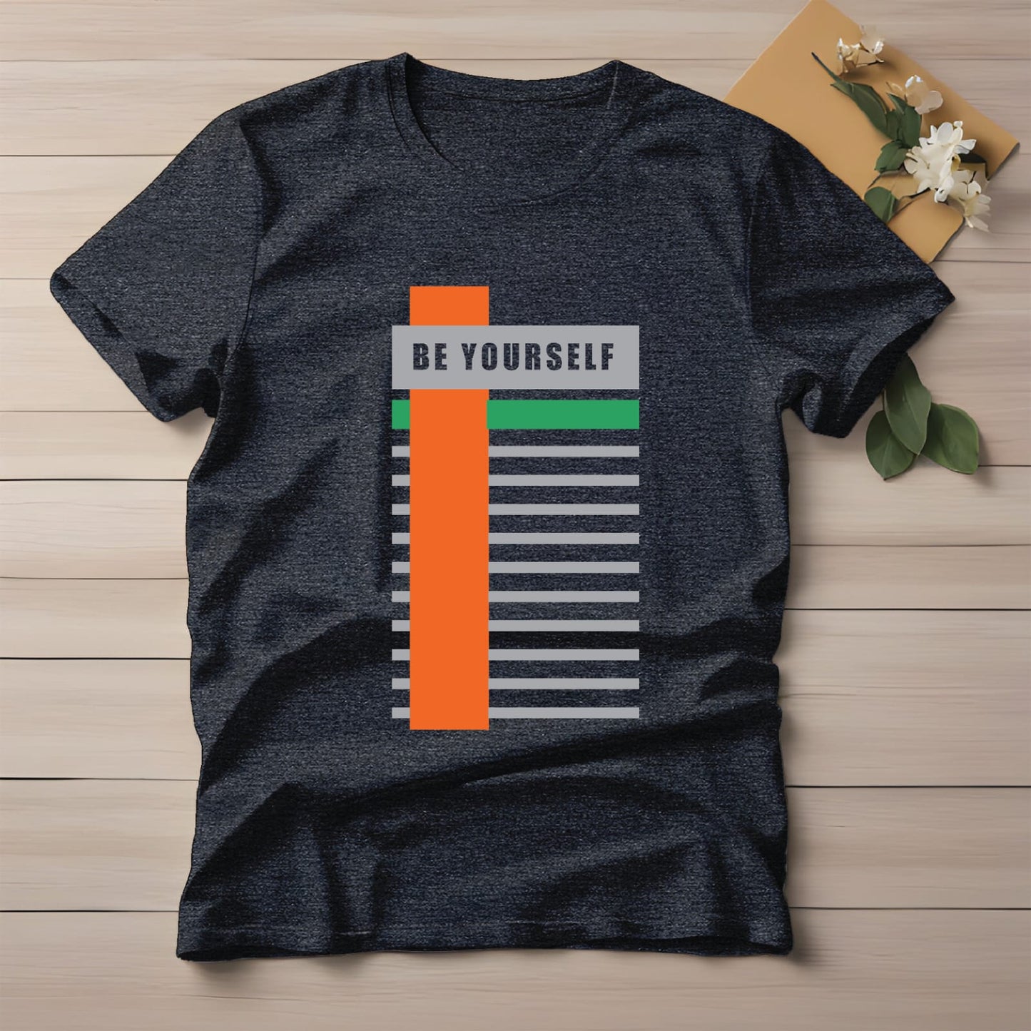 Half Sleeve t-shirt print BE YOURSELF