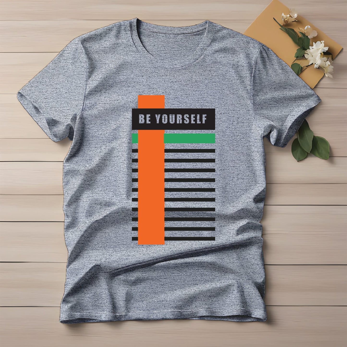 Half Sleeve t-shirt print BE YOURSELF