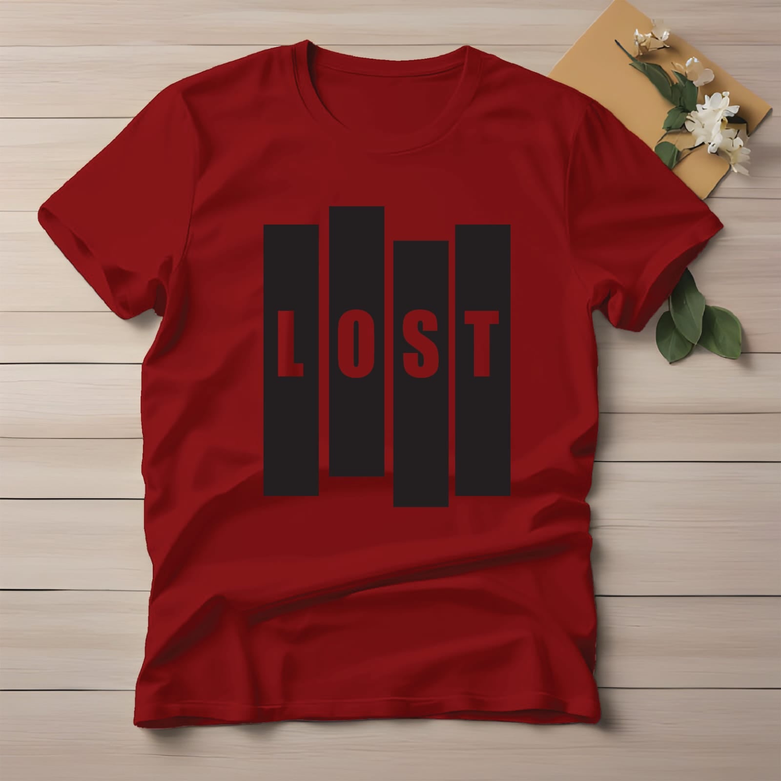 Half Sleeve t-shirt print LOST