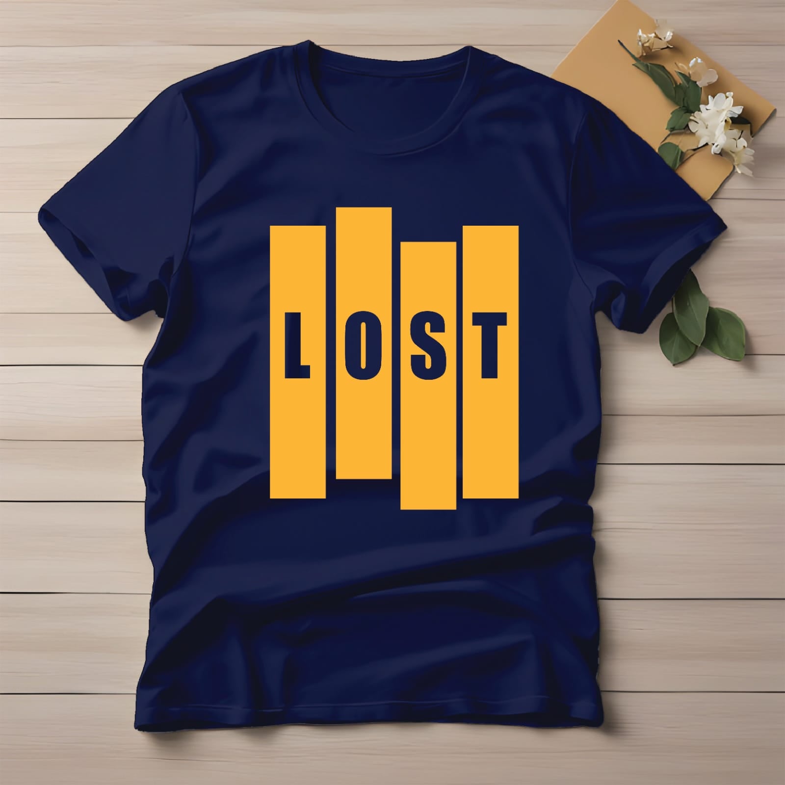 Half Sleeve t-shirt print LOST