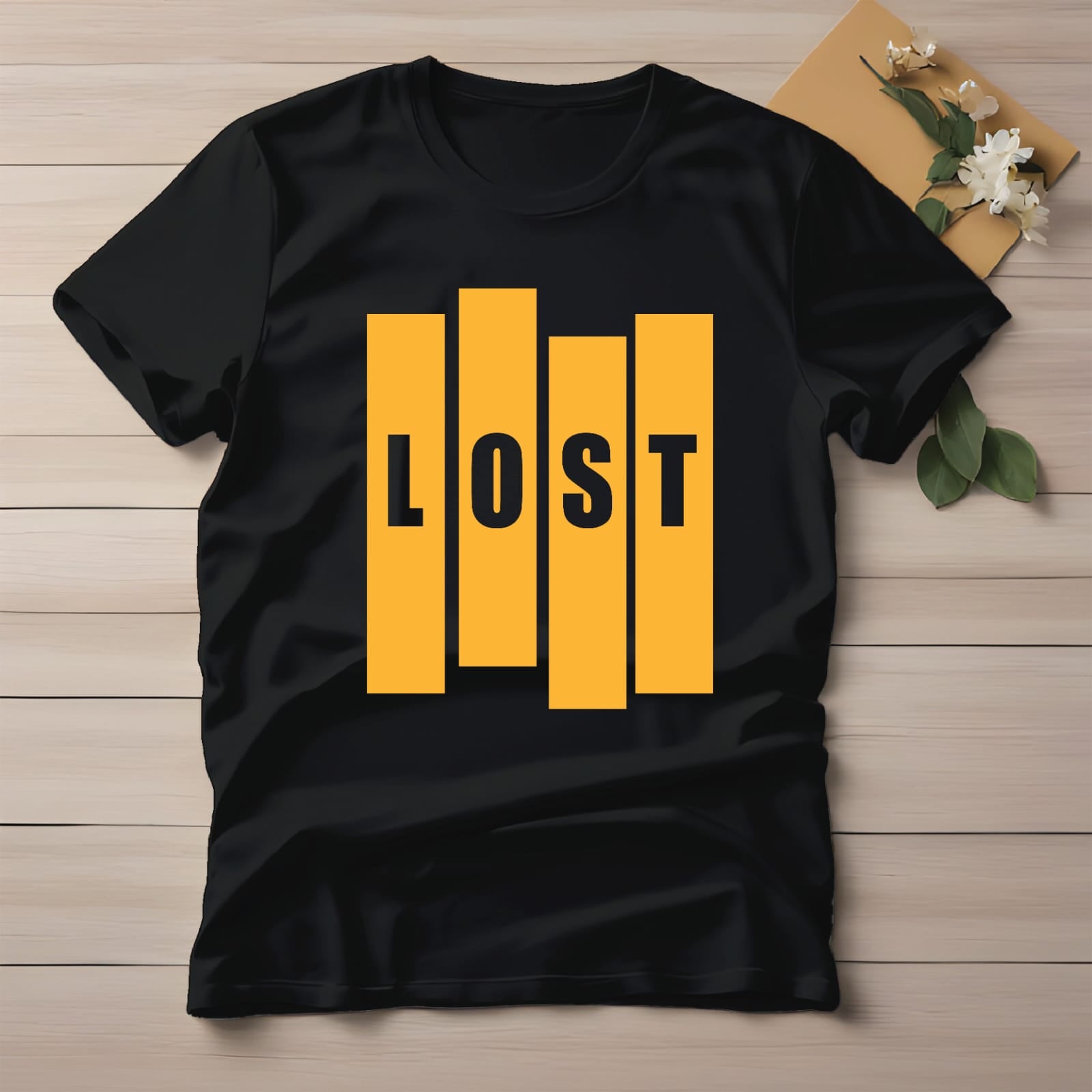 Half Sleeve t-shirt print LOST