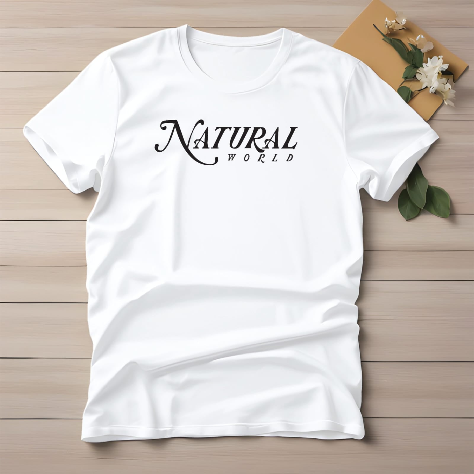 Half Sleeve t-shirt print NATURAL WORLD