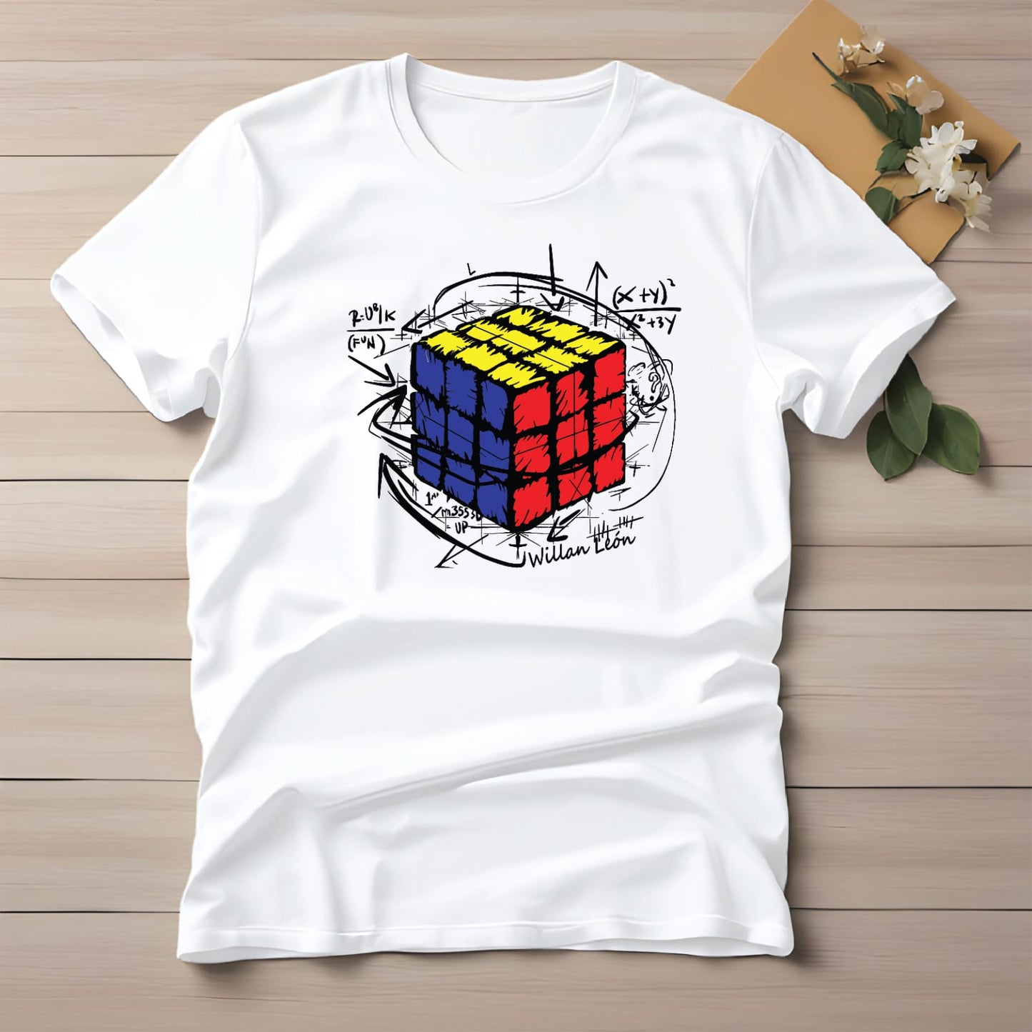 Half Sleeve t-shirt print RUBIK'S CUBE