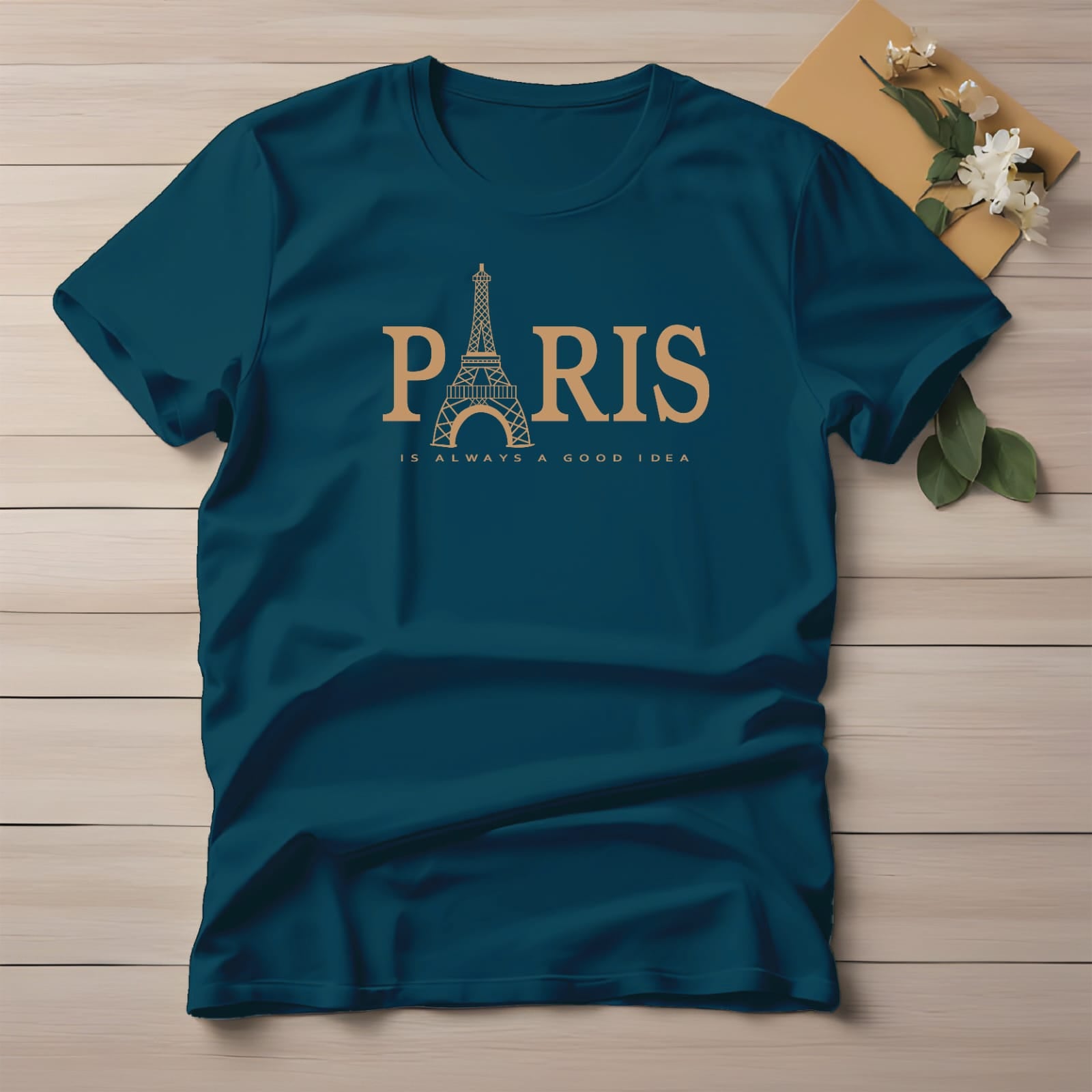 Half Sleeve t-shirt print PARIS eiffel tower