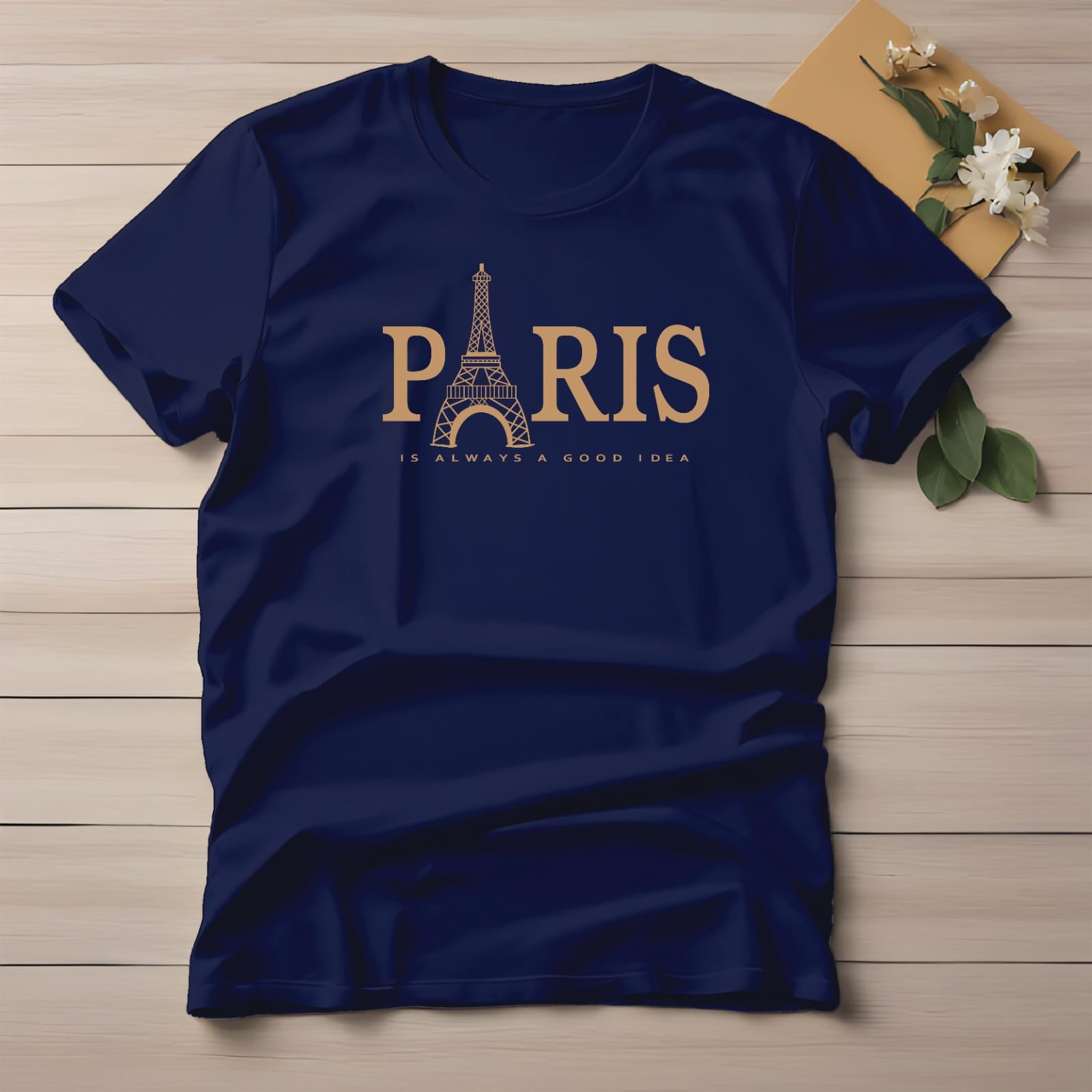 Half Sleeve t-shirt print PARIS eiffel tower