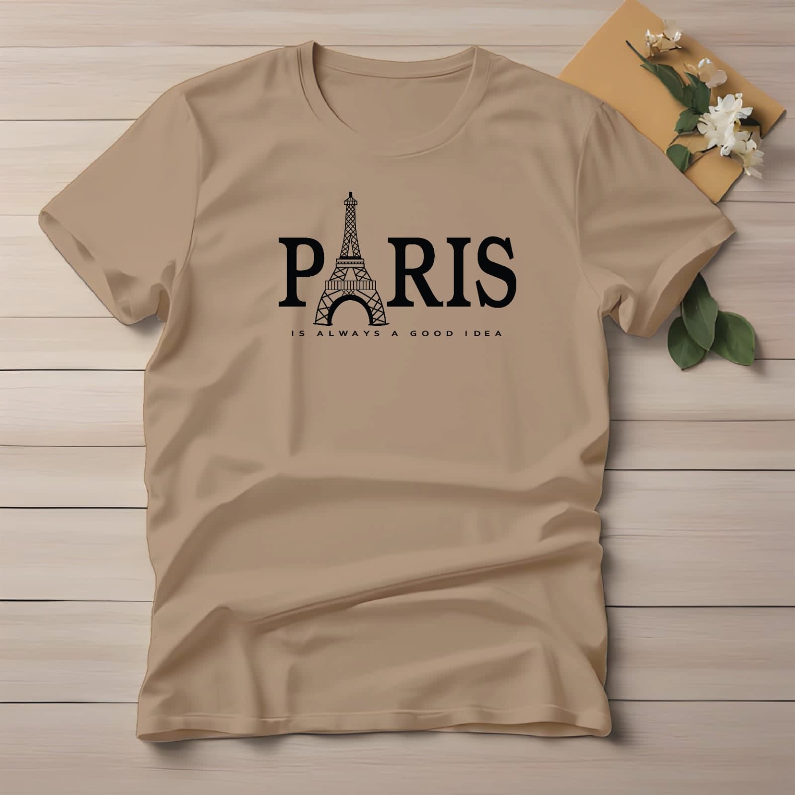 Half Sleeve t-shirt print PARIS eiffel tower