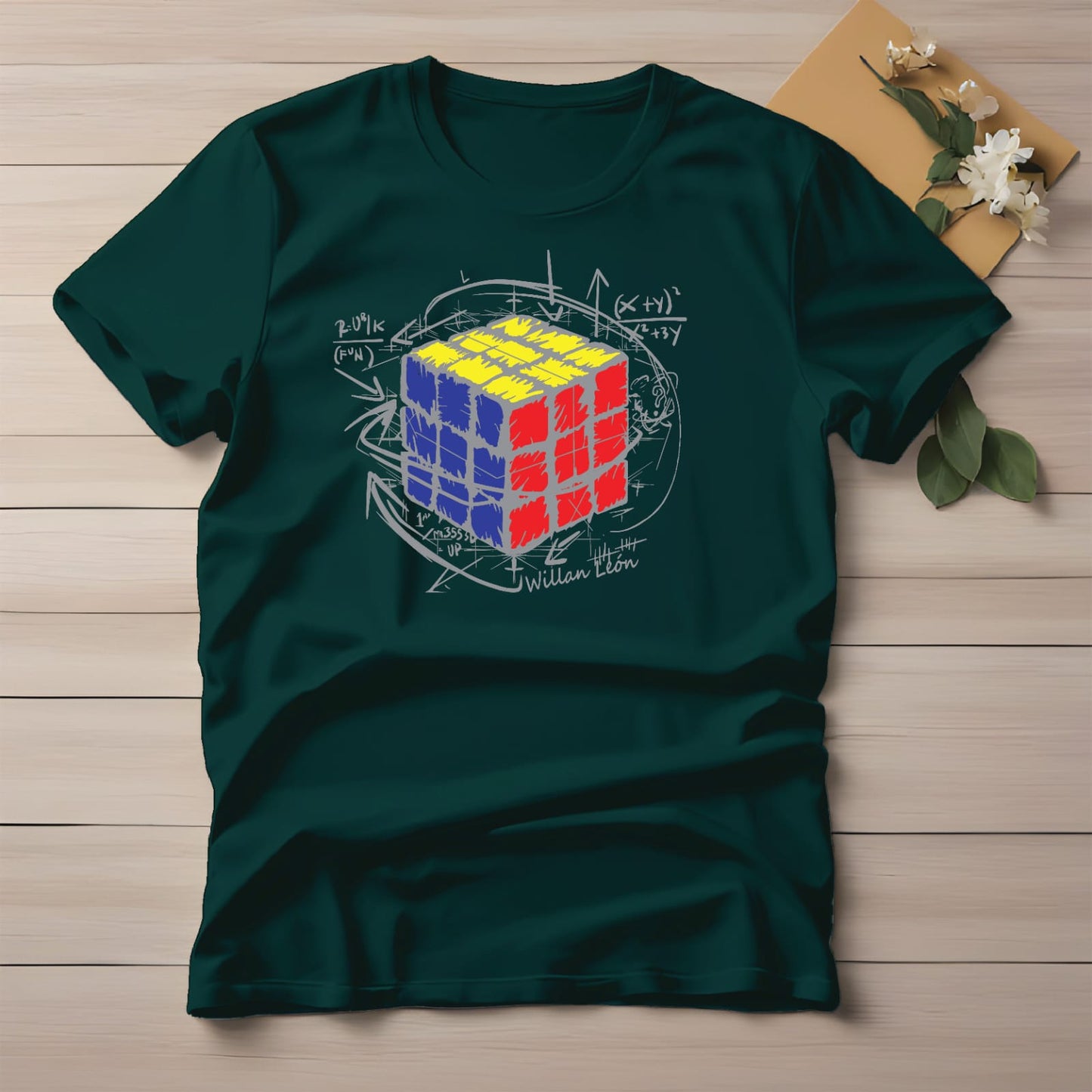 Half Sleeve t-shirt print RUBIK'S CUBE
