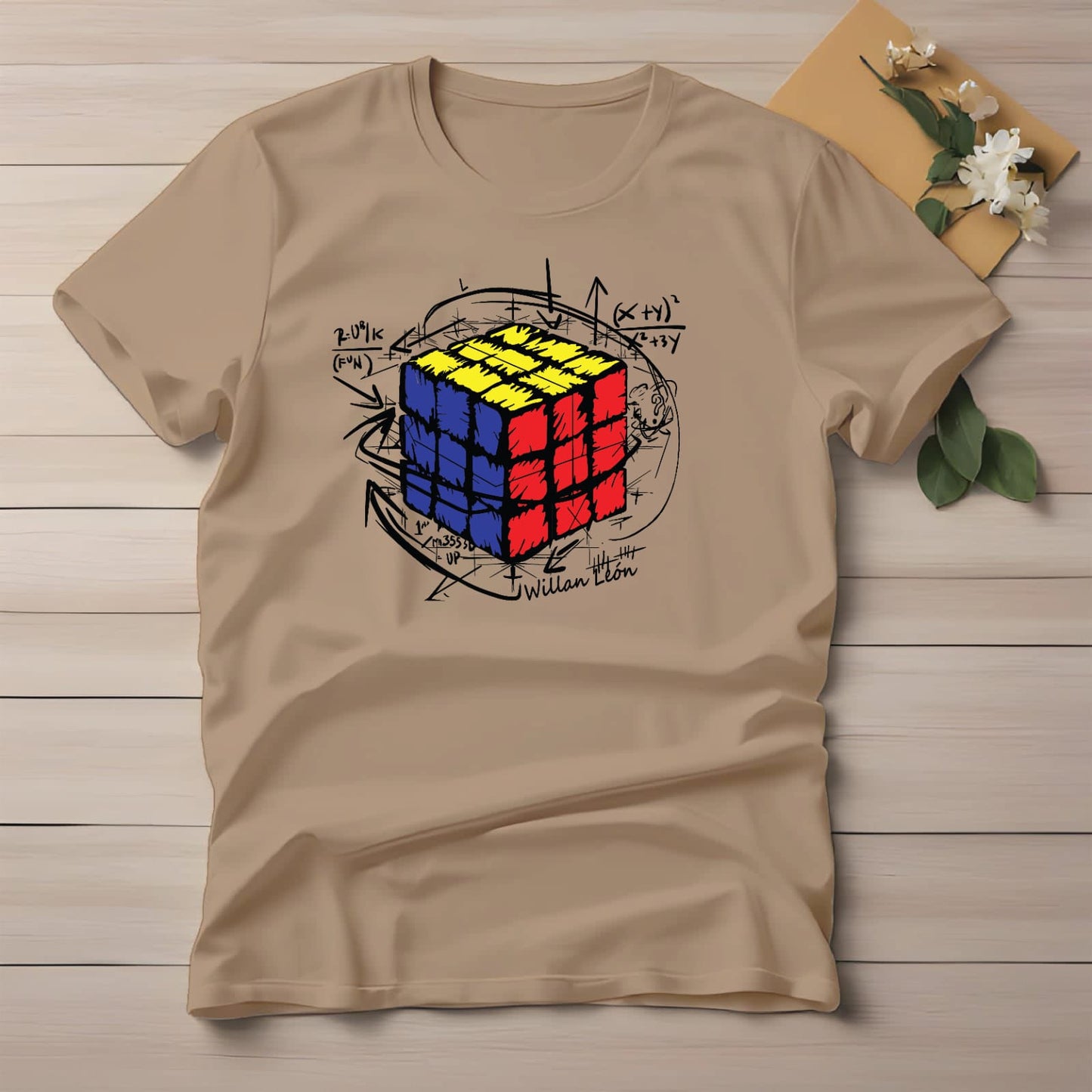 Half Sleeve t-shirt print RUBIK'S CUBE