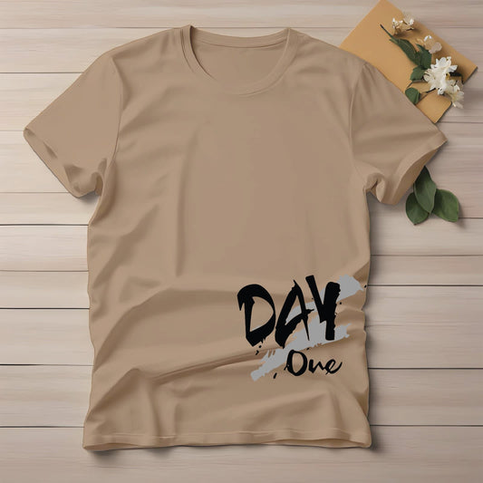 Half Sleeve t-shirt print DAY ONE