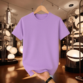 Half Sleeve Solid Premium Cotton T-shirt- Lavender