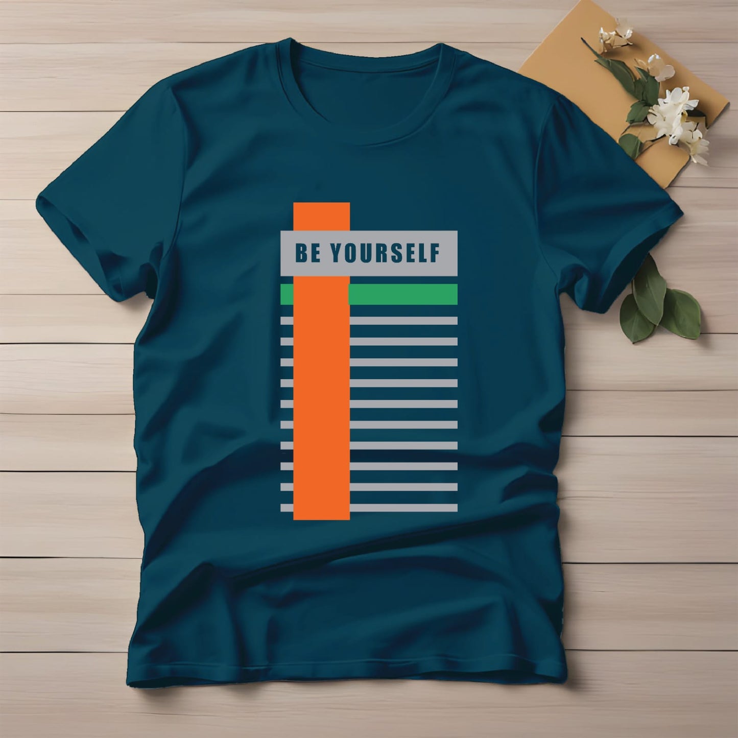 Half Sleeve t-shirt print BE YOURSELF