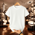 Half Sleeve Solid Premium Cotton T-shirt- White